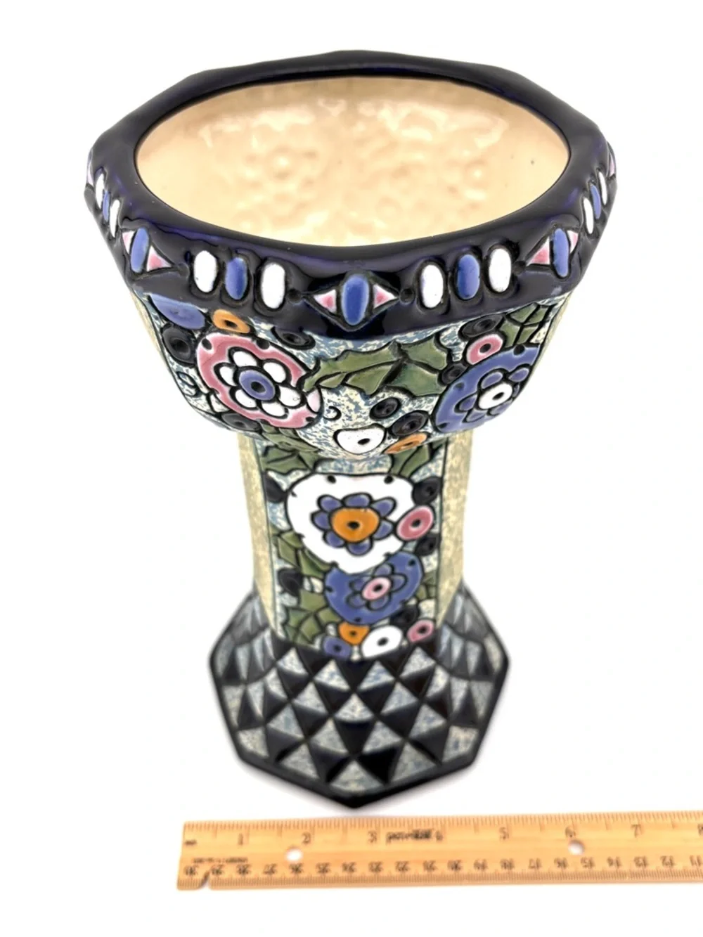 Vintage Art Deco Czechoslovakia Amphora Pottery Vase